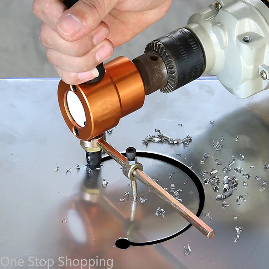 Metal Sheet Cutter Double Head Iron Nibbler Cutting Power Tools Electric Drill Attachment Accessories Car Plate Punch Scissors