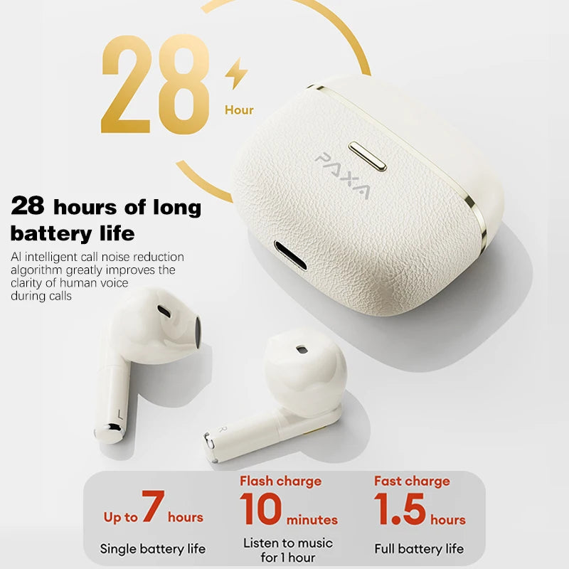 PAXA T06 AI Translation Headphones 128 languages Smart Wireless Bluetooth Earphones 5.4 Hi-Fi Low latency HD Call Music Headset