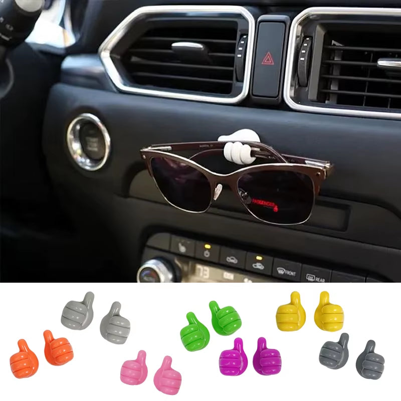 Hand-Shaped Rubber Holder Glasses Power Cord Charging Line Self Adhesive Mini Hook Car Storag Organizer Interior Accessories