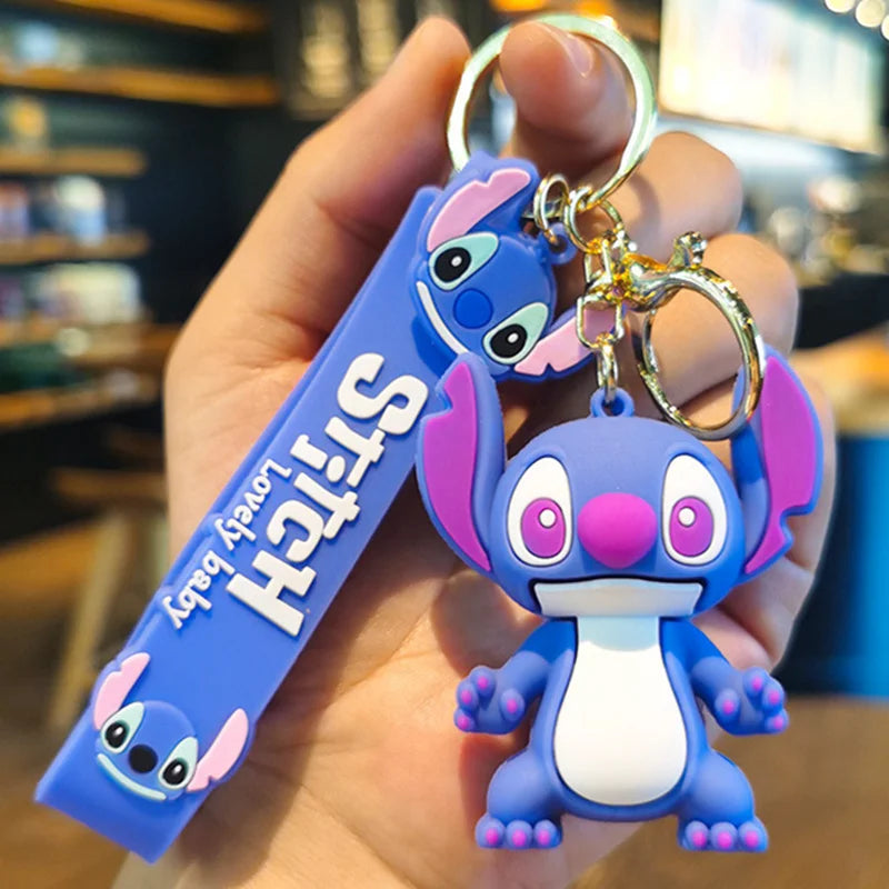 Disney Stitch Keychain 5-Pack - Cute Lilo & Stitch Keyrings, Durable Anime Keychains for Women Men Kids, Multi-Color Gift Set