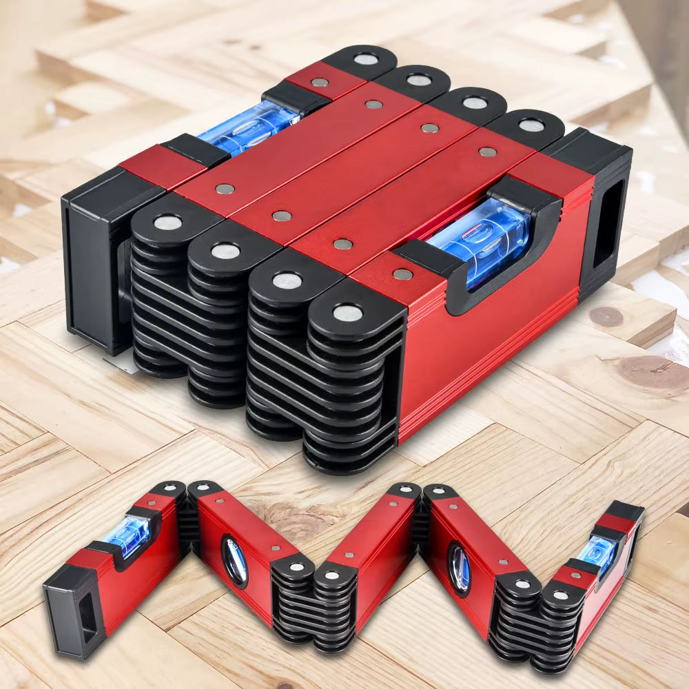 Folding Horizontal Angle Measurement Ruler Decoration Strong Magnetic Leveling Ruler Drop Resistant Portable Balance Ruler
