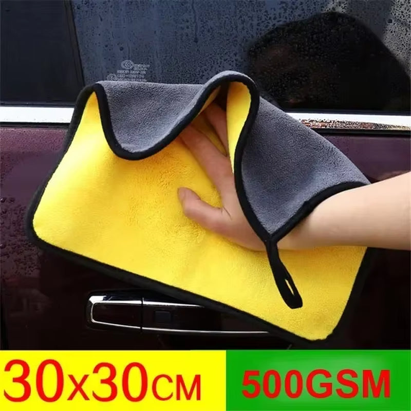 30X60Cm Microfiber Car Towel Super Absorbent Car Wash Cloth Drying Rag for Cars Polishing Household Window Cleaning Tools