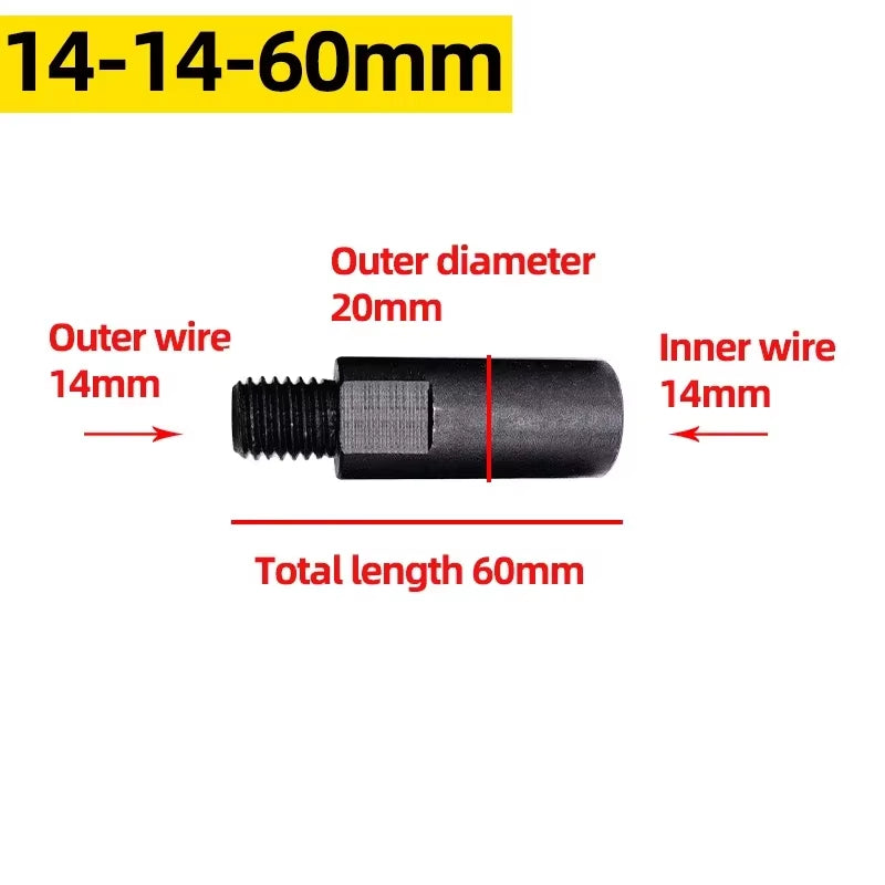 M10 M14 Angle Grinder Extension Shaft Rotary Lengthen Connecting Rod for Polishing Pad Grinding Connection Adapter Power Tool
