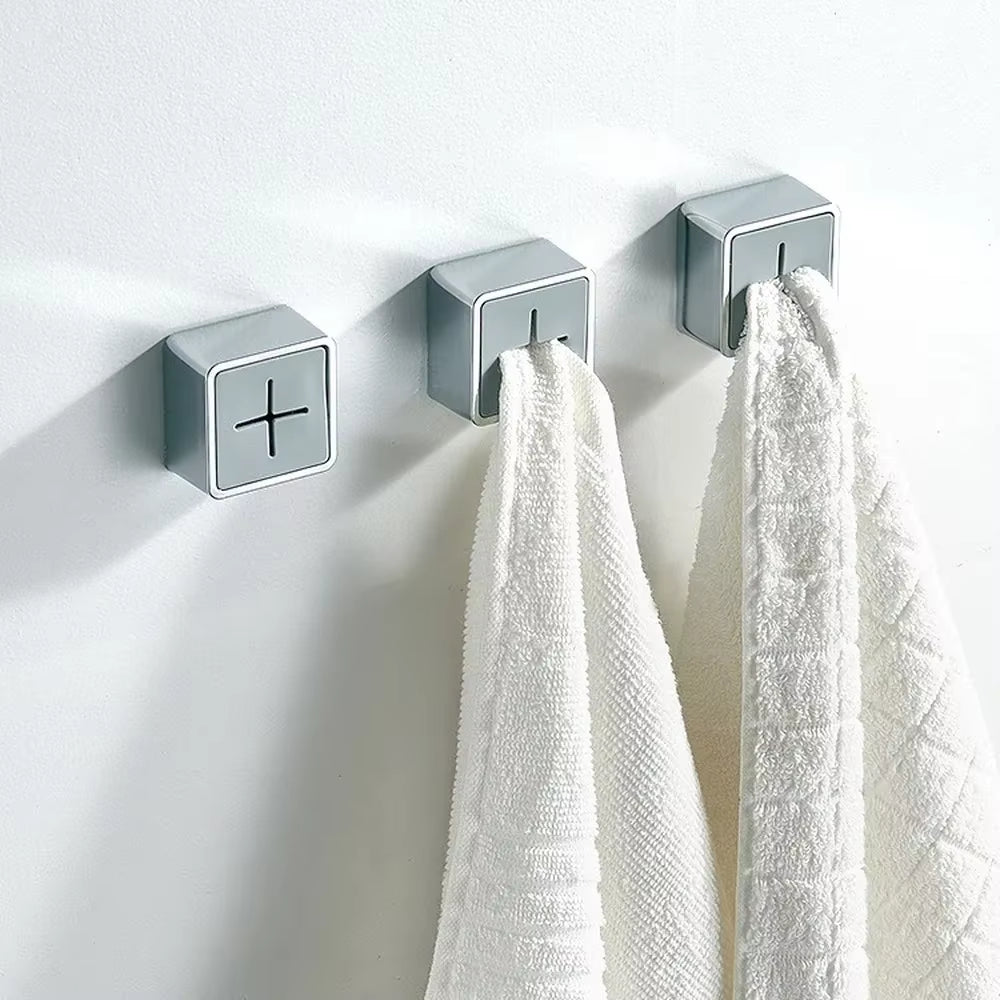 2Pc Bathroom Punch-Free Towel Rack,Adhesive Dish Cloth Holder,Dish Towel Universal Hook Universal Hookkitchen Towel Rack