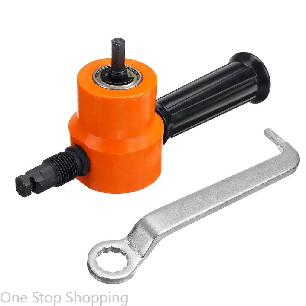 Metal Sheet Cutter Double Head Iron Nibbler Cutting Power Tools Electric Drill Attachment Accessories Car Plate Punch Scissors