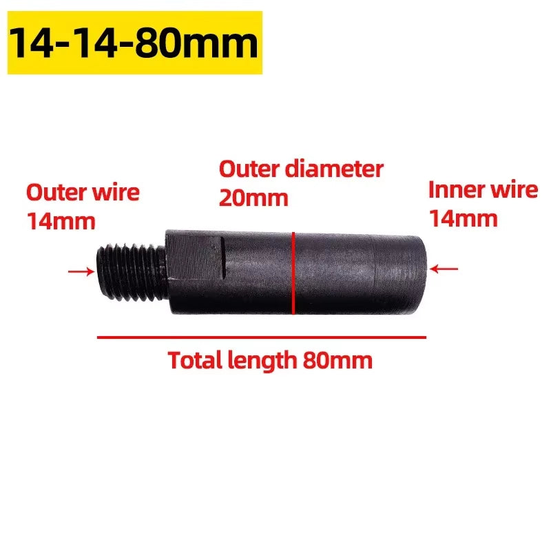 M10 M14 Angle Grinder Extension Shaft Rotary Lengthen Connecting Rod for Polishing Pad Grinding Connection Adapter Power Tool