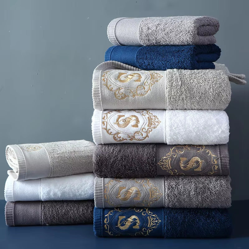 2024 New High-Grade 100% Cotton Luxury Towels Bathroom Face Bath Towel Set Soft Five Star Hotel Towel Adults Serviette 80X160Cm