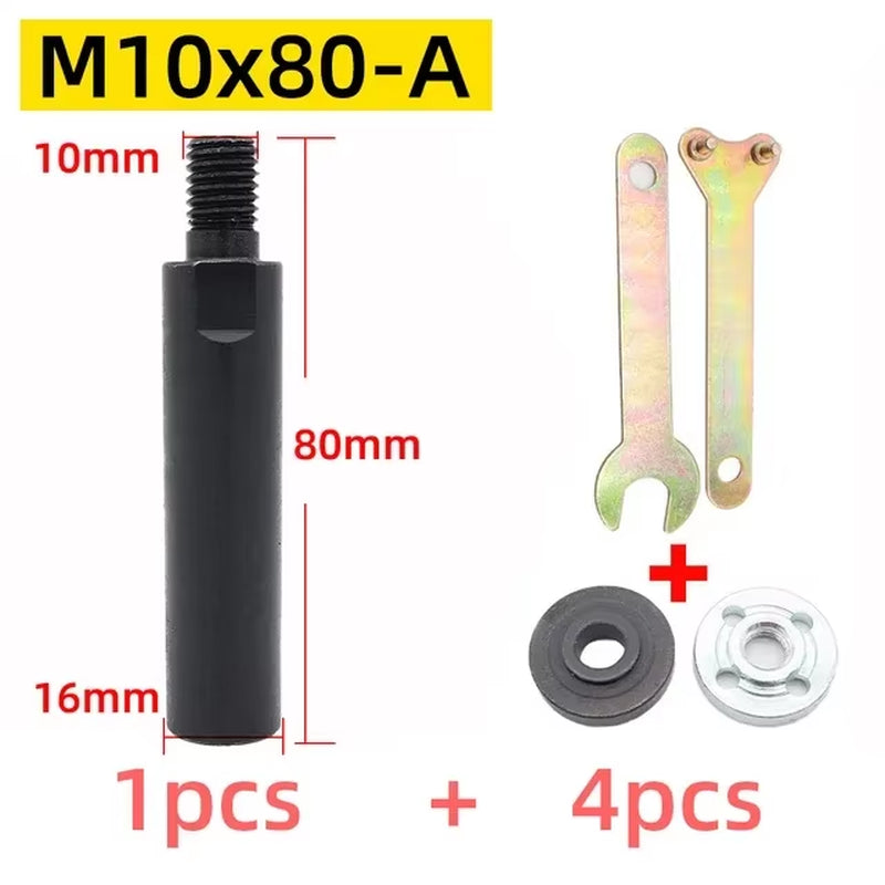M10 M14 Angle Grinder Extension Shaft Rotary Lengthen Connecting Rod for Polishing Pad Grinding Connection Adapter Power Tool