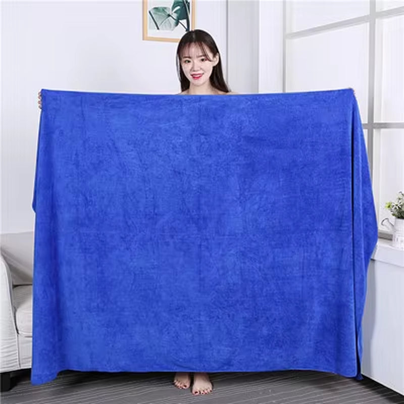 120X200 CM Super Large Smooth and Soft Double-Sided Quick-Drying Microfiber Bath Towel Thickened Non-Linting Towel