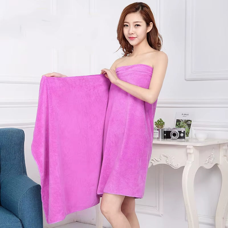 120X200 CM Super Large Smooth and Soft Double-Sided Quick-Drying Microfiber Bath Towel Thickened Non-Linting Towel