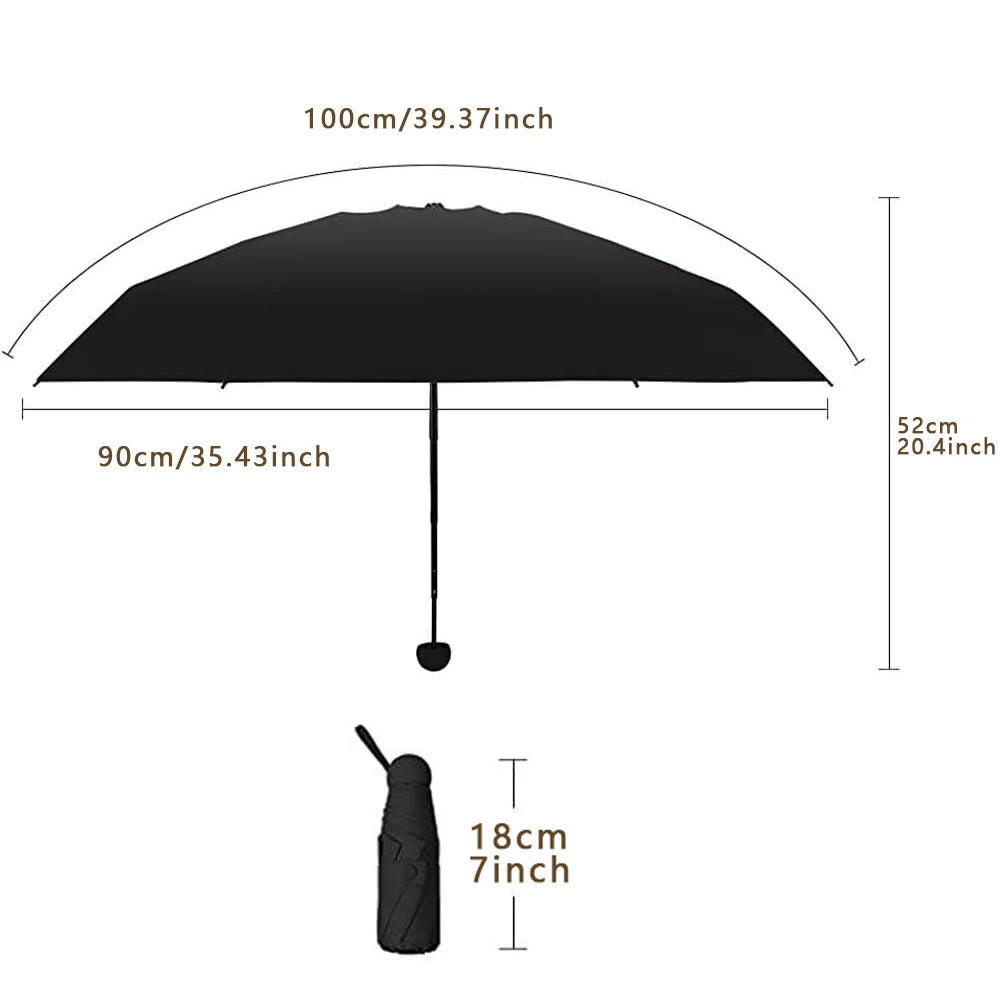 Mini Foldable umbrella UV protection Mini Sun Umbrella dual use portable box to store sunshade umbrella Mini umbrella  zwq