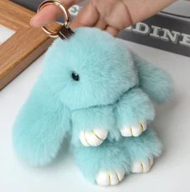 15cm Rabbit Fur Keychain Women Bag Car Key chain Pendant Decoration Jewelry Bags Hangings Accessories Gifts