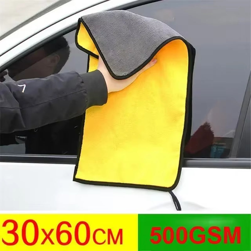 30X60Cm Microfiber Car Towel Super Absorbent Car Wash Cloth Drying Rag for Cars Polishing Household Window Cleaning Tools