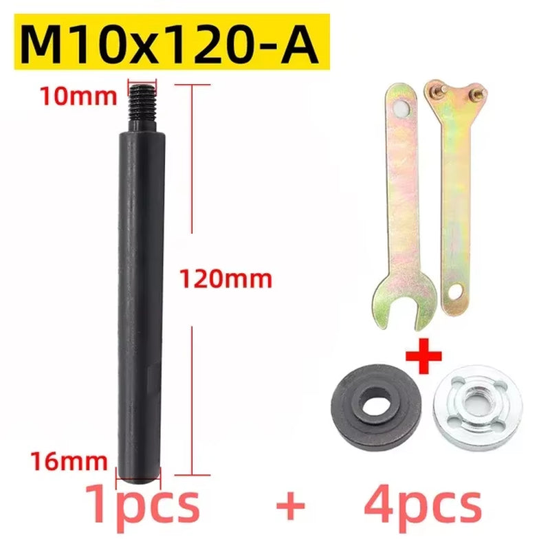 M10 M14 Angle Grinder Extension Shaft Rotary Lengthen Connecting Rod for Polishing Pad Grinding Connection Adapter Power Tool