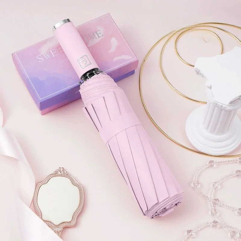 Ten bone umbrella folding umbrella sun umbrella women sun protection ultraviolet umbrella women high-end umbrella sun protection